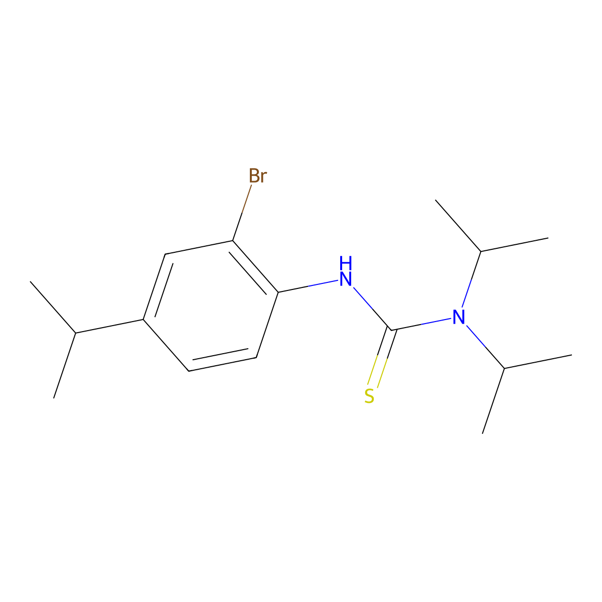 N'-(2-Bromo-4-isopropylphenyl)-N,N-diisopropylthiourea molecular structure, CAS 1924343-26-9