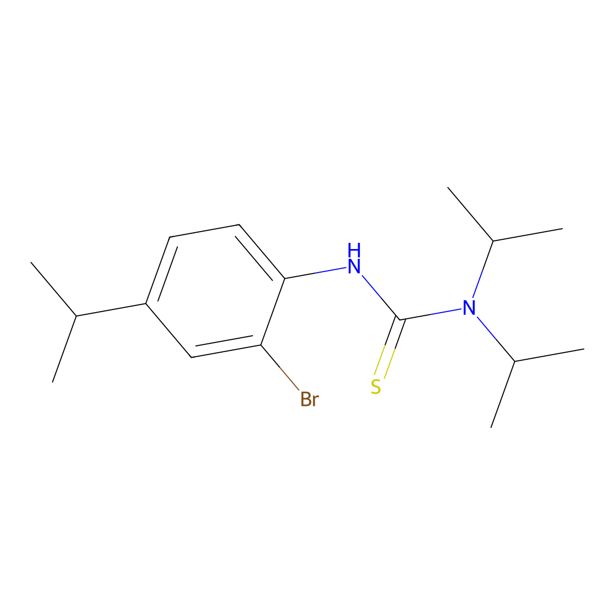 N'-(2-Bromo-4-isopropylphenyl)-N,N-diisopropylthiourea molecular structure, CAS 1924343-26-9