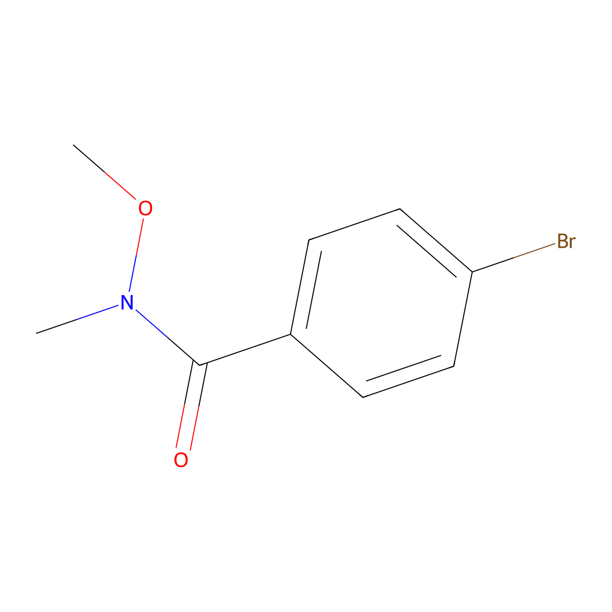 4-Bromo-N-methoxy-N-methylbenzamide molecular structure, CAS 192436-83-2
