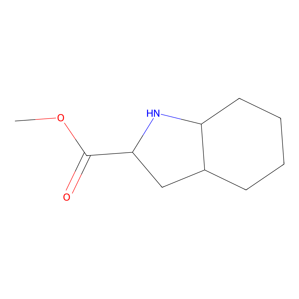 Methyl (2S,3aS,7aS)-octahydro-1H-indole-2-carboxylate molecular structure, CAS 192436-84-3