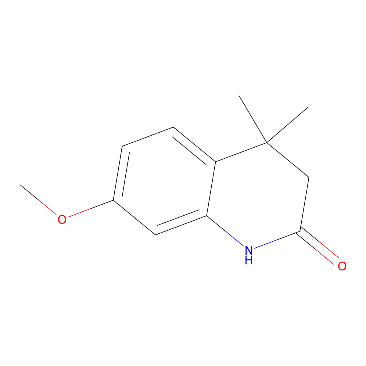 7-Methoxy-4,4-dimethyl-3,4-dihydroquinolin-2(1H)-one molecular structure, CAS 1924362-82-2
