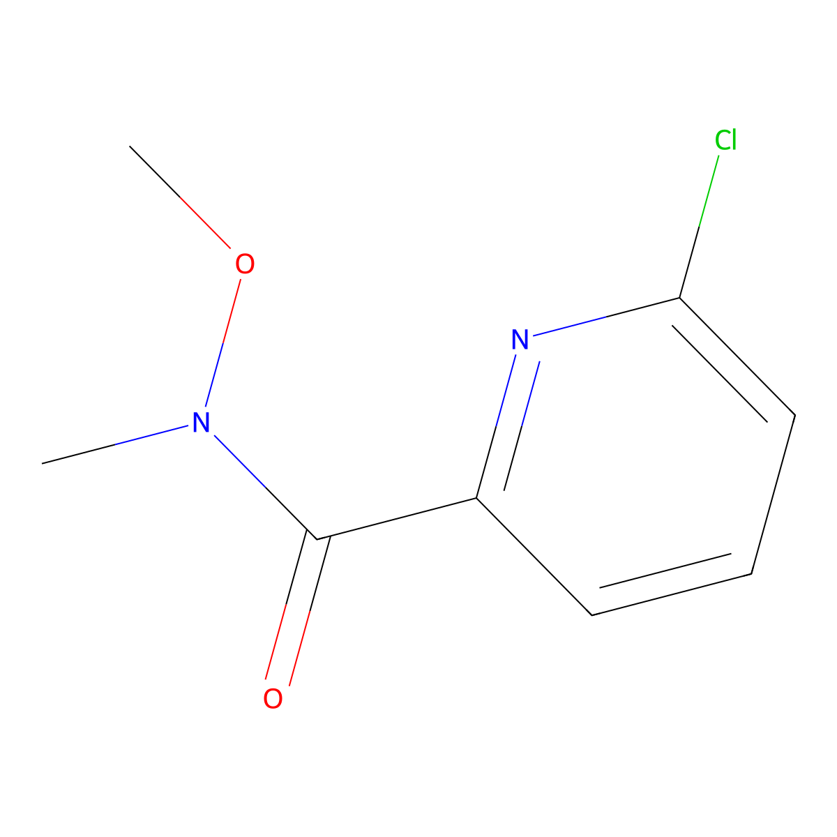 6-Chloro-N-methoxy-N-methylpicolinamide molecular structure, CAS 192437-72-2