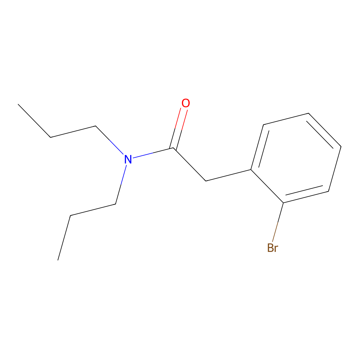 2-Bromo-N,N-dipropylbenzeneacetamide molecular structure, CAS 1924407-86-2