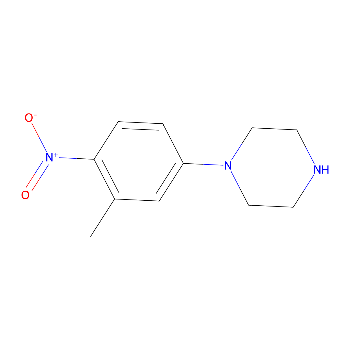 1-(3-Methyl-4-nitrophenyl)piperazine molecular structure, CAS 192441-84-2