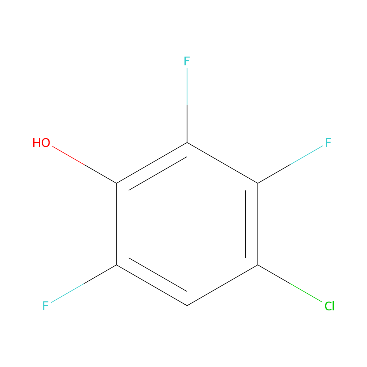 4-Chloro-2,3,6-trifluorophenol molecular structure, CAS 192446-68-7