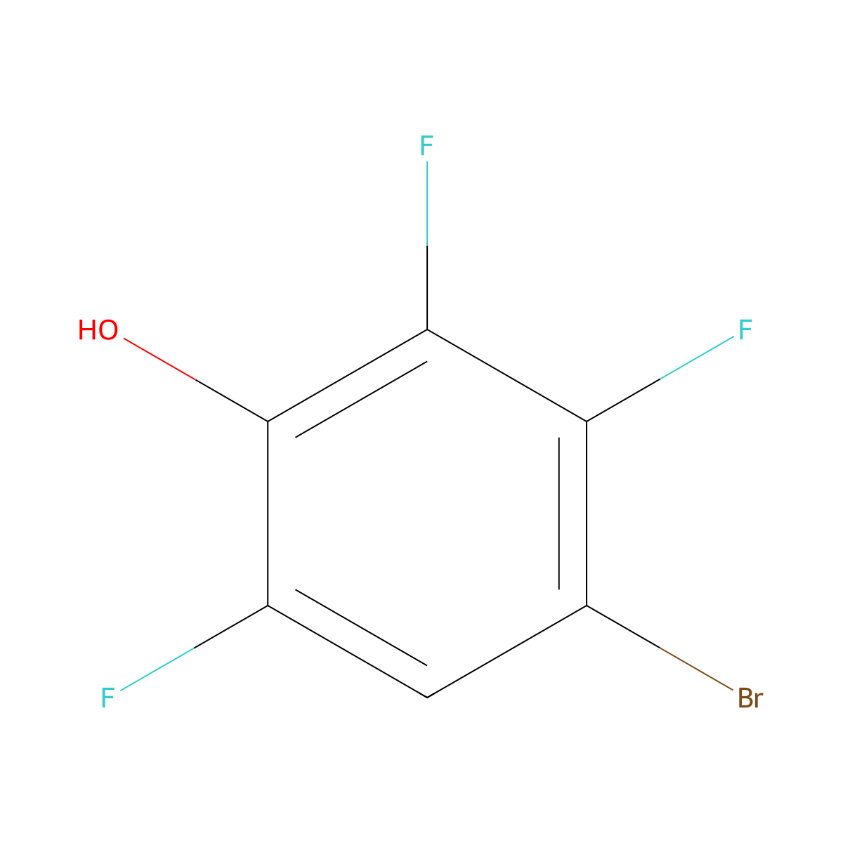 4-Bromo-2,3,6-trifluorophenol molecular structure, CAS 192446-70-1