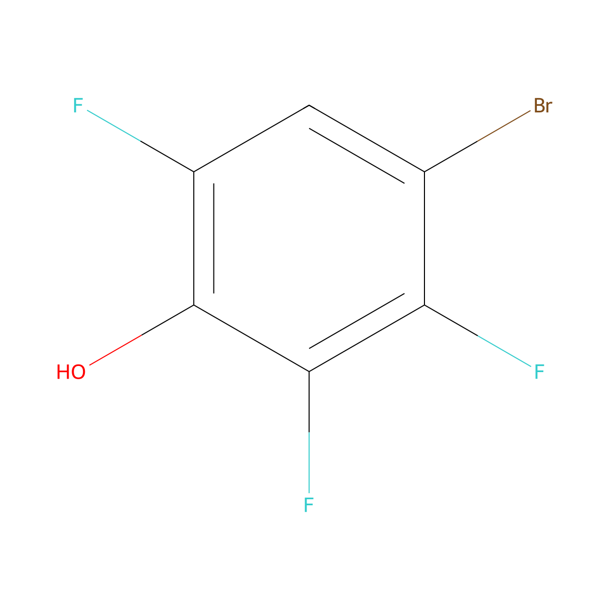4-Bromo-2,3,6-trifluorophenol molecular structure, CAS 192446-70-1