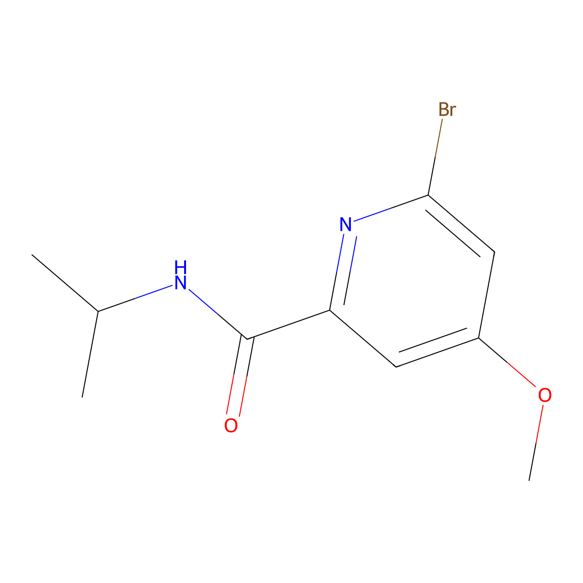 6-Bromo-N-isopropyl-4-methoxypicolinamide molecular structure, CAS 192447-15-7