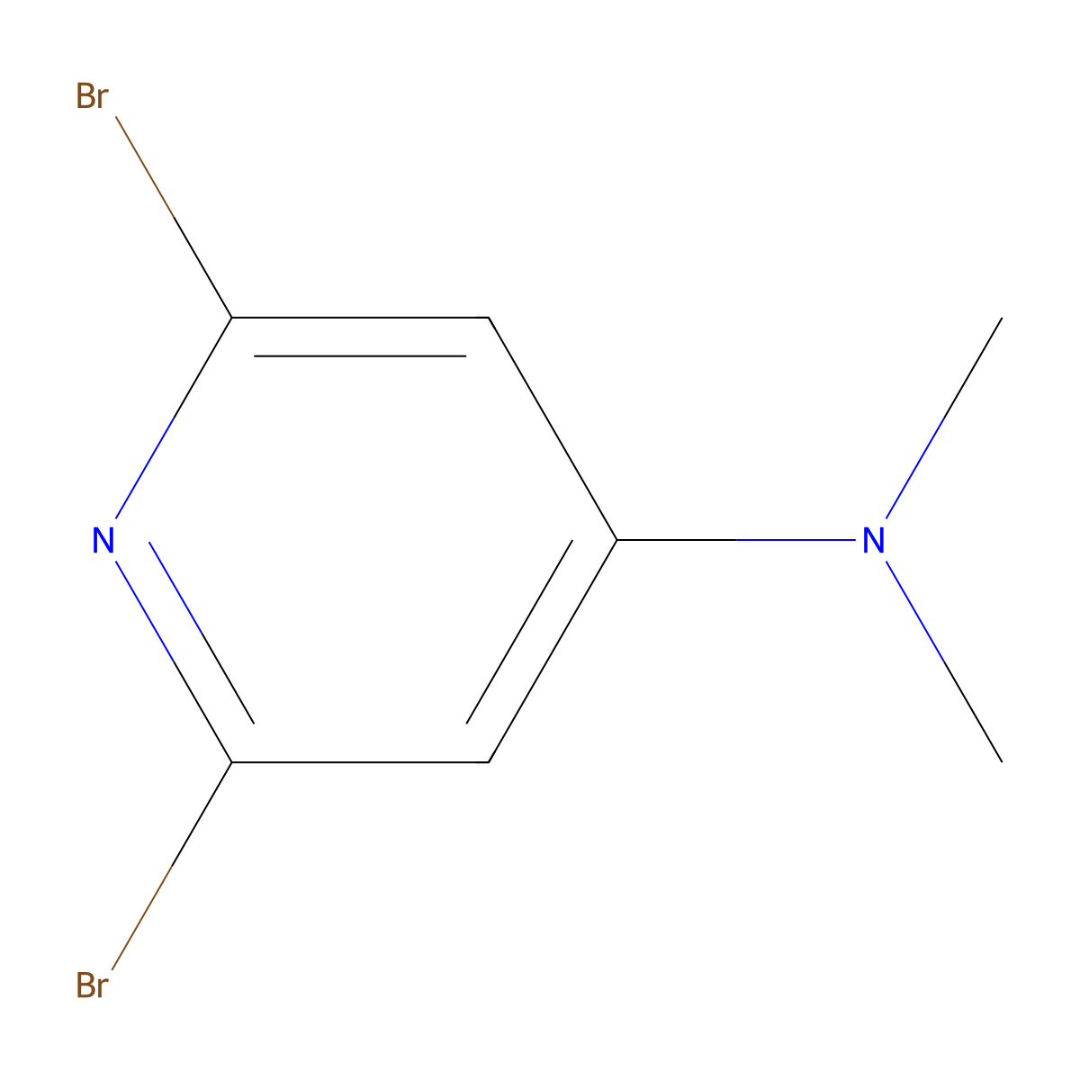 2,6-Dibromo-N,N-dimethylpyridin-4-amine molecular structure, CAS 192447-58-8