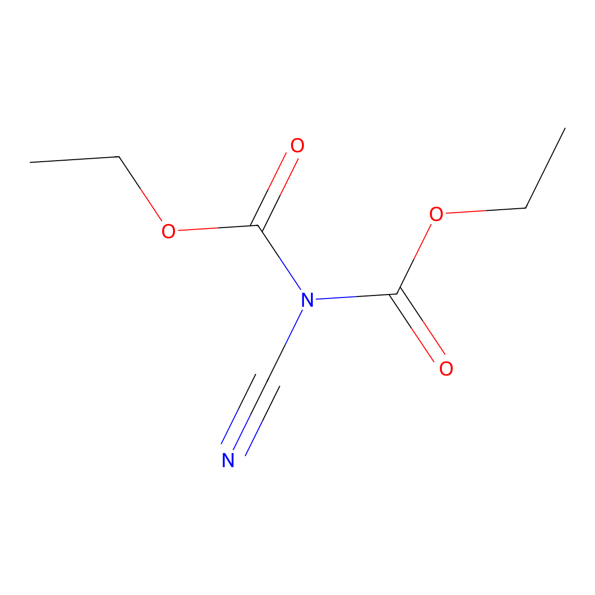 Diethyl cyanoiminodicarbonate molecular structure, CAS 19245-24-0
