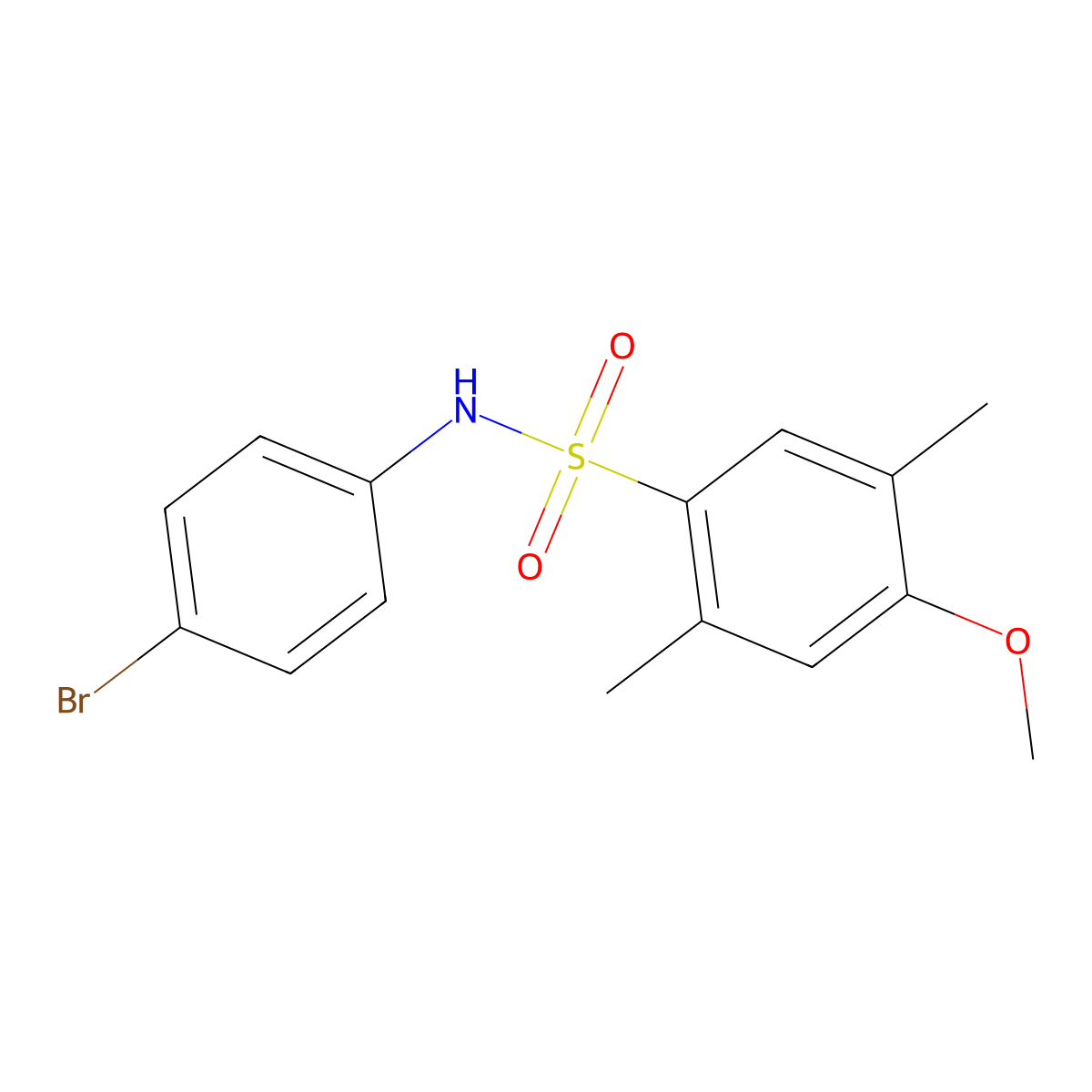 N-(4-bromophenyl)-4-methoxy-2,5-dimethylbenzenesulfonamide molecular structure, CAS 1924541-04-7