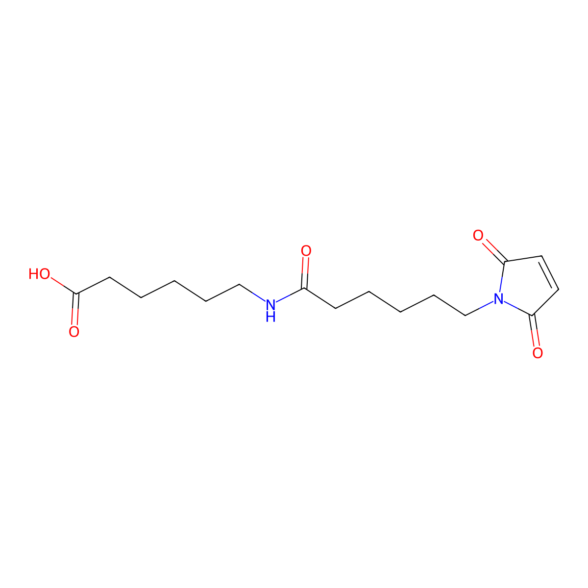 6-(6-(2,5-Dioxo-2,5-dihydro-1H-pyrrol-1-yl)hexanamido)hexanoic acid molecular structure, CAS 1924595-58-3