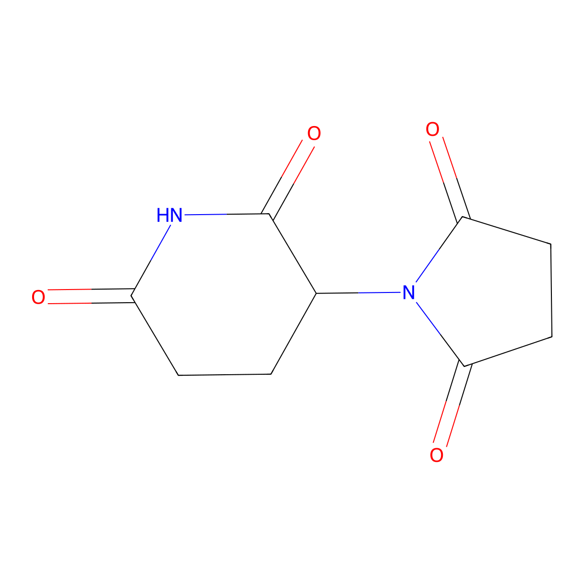 2-Succinimidoglutarimide molecular structure, CAS 19246-23-2