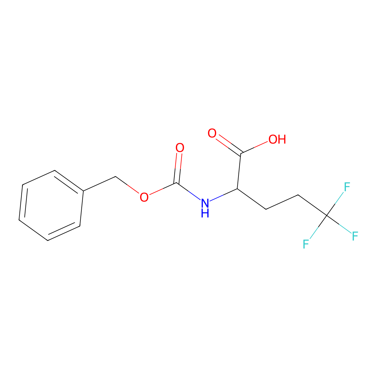 2-{[(Benzyloxy)carbonyl]amino}-5,5,5-trifluoropentanoic acid molecular structure, CAS 1924633-78-2