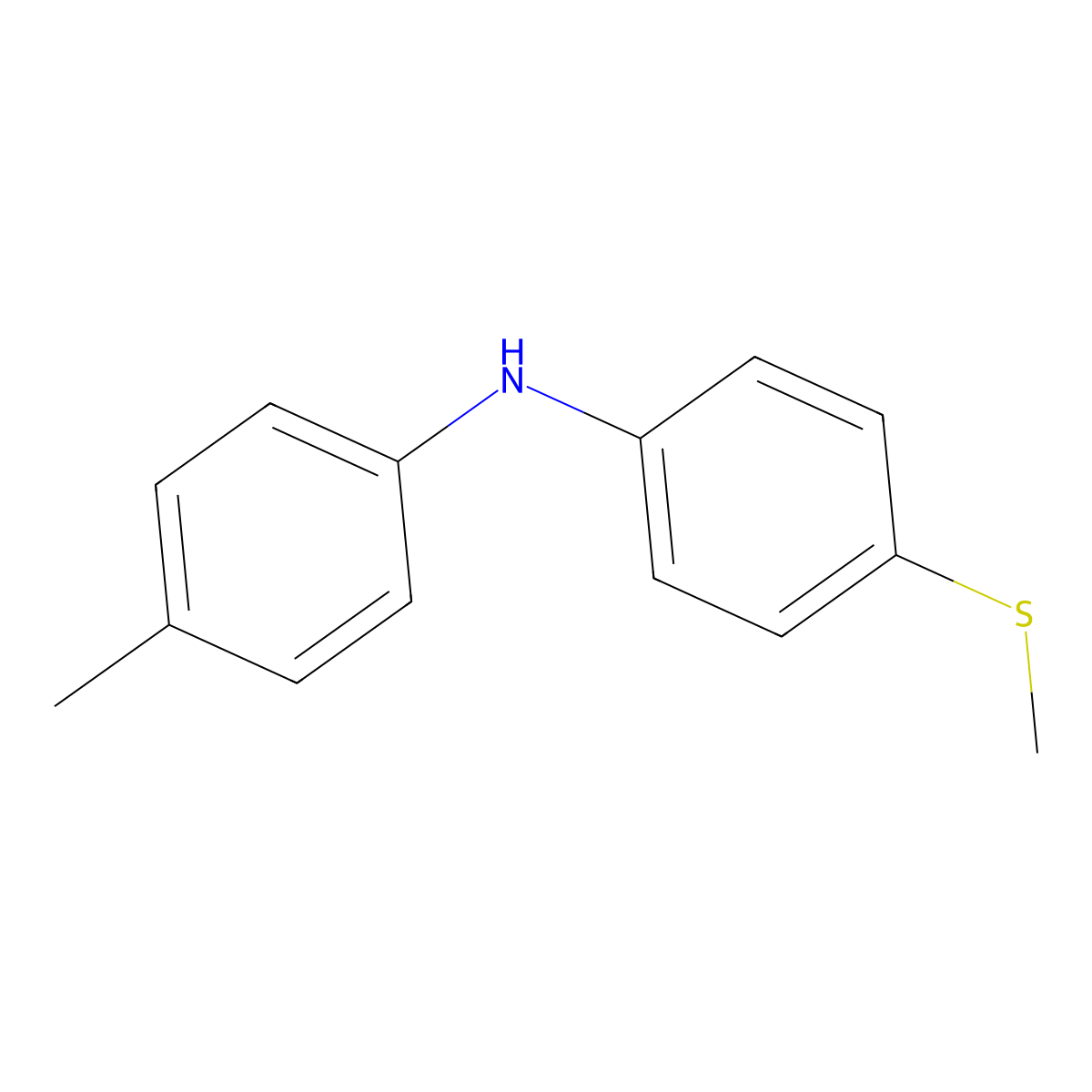 N-(4-methylphenyl)-4-(methylsulfanyl)aniline molecular structure, CAS 1924688-19-6