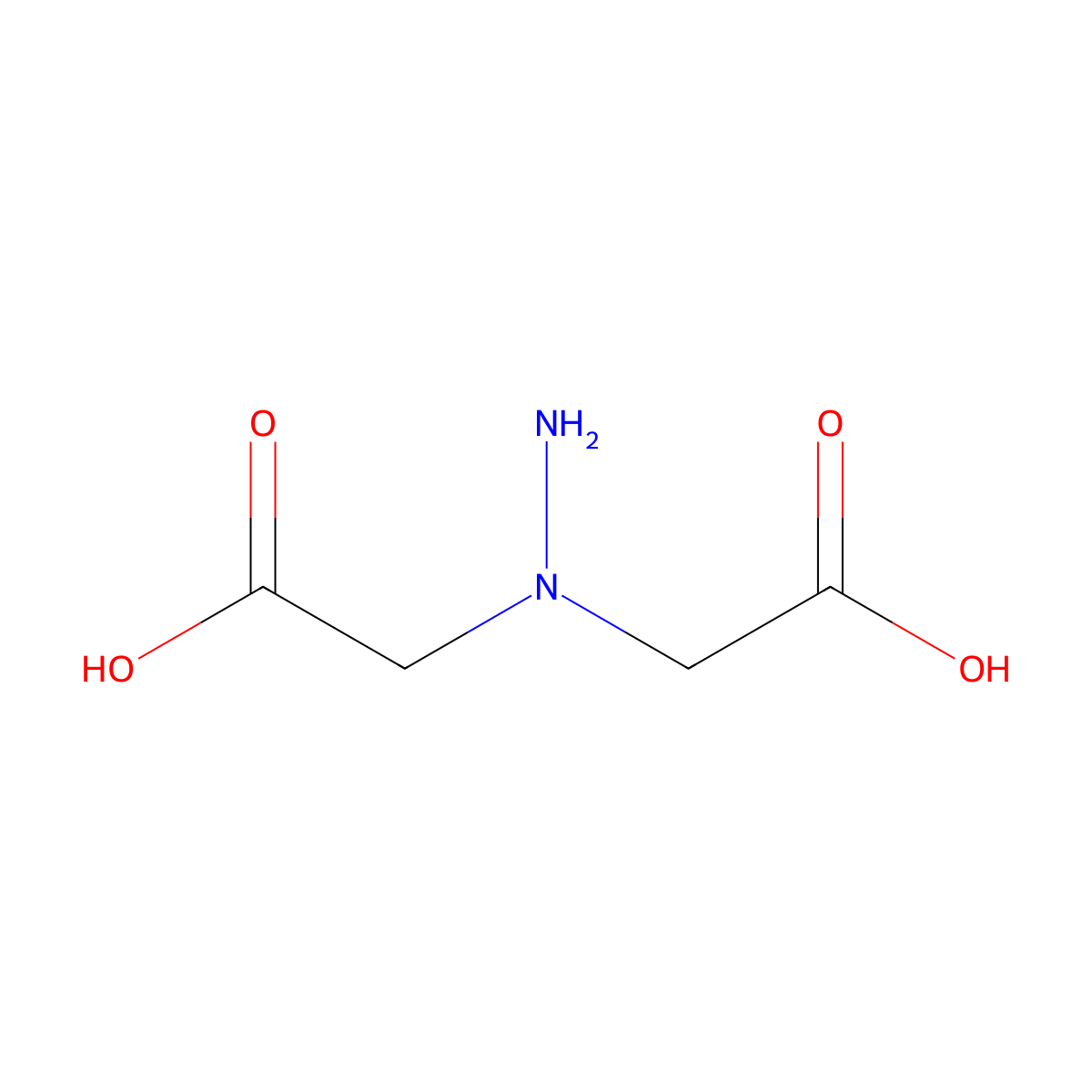 Acetic acid, 2,2'-hydrazinylidenebis- molecular structure, CAS 19247-05-3