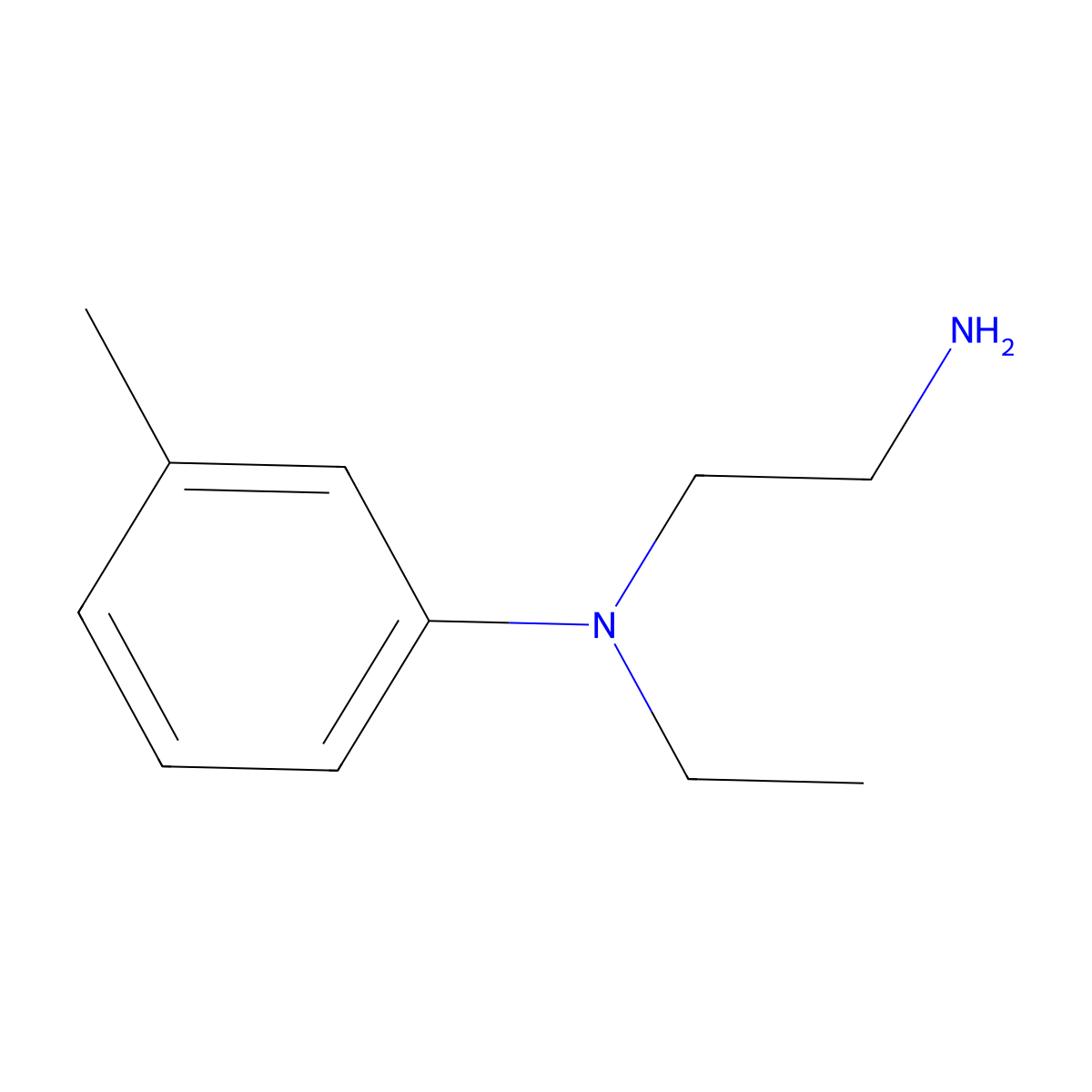 1,2-Ethanediamine, N1-ethyl-N1-(3-methylphenyl)- molecular structure, CAS 19248-13-6