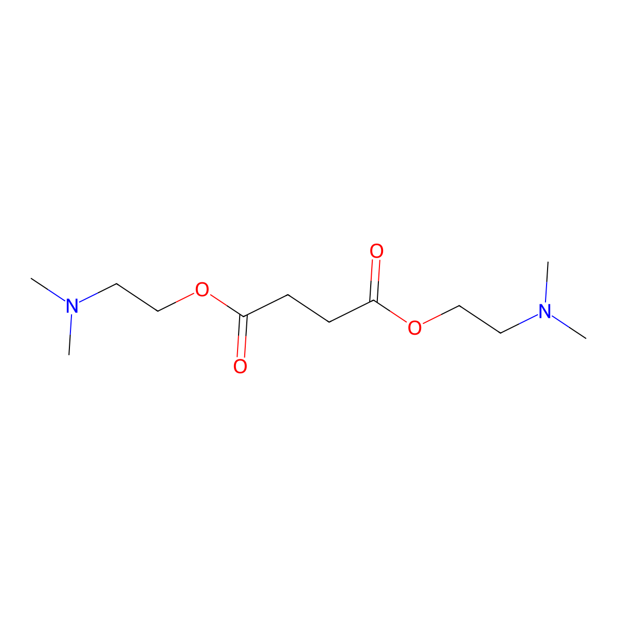 1,4-Bis(2-(dimethylamino)ethyl) butanedioate molecular structure, CAS 19249-04-8