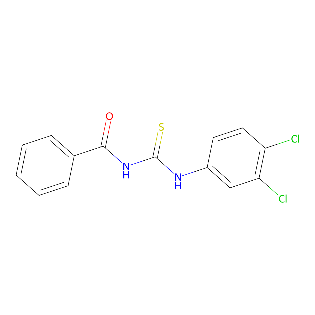 N-[(3,4-dichlorophenyl)carbamothioyl]benzamide molecular structure, CAS 19249-85-5