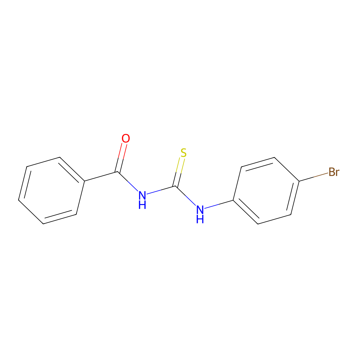 N-[(4-bromophenyl)carbamothioyl]benzamide molecular structure, CAS 19249-89-9