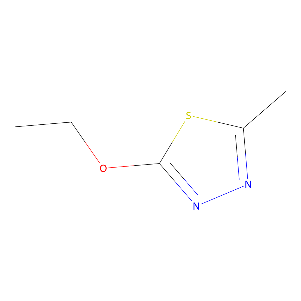 2-Ethoxy-5-methyl-1,3,4-thiadiazole molecular structure, CAS 1925-77-5