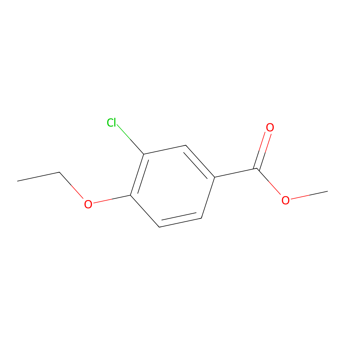 Methyl 3-chloro-4-ethoxybenzoate molecular structure, CAS 192512-43-9