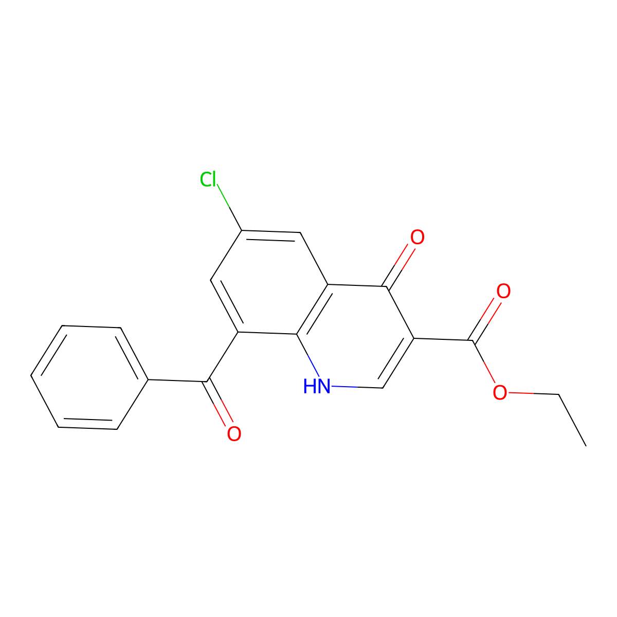 Ethyl 8-benzoyl-6-chloro-4-hydroxy-3-quinolinecarboxylate molecular structure, CAS 192513-59-0