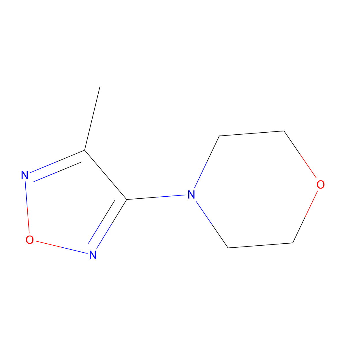 4-(4-Methyl-1,2,5-oxadiazol-3-yl)morpholine molecular structure, CAS 192518-11-9