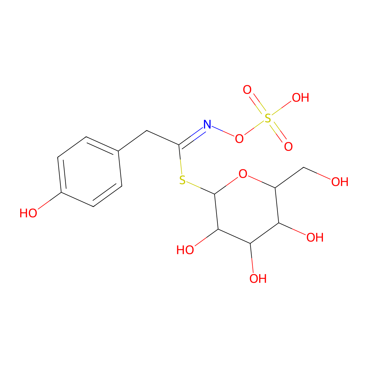 Glucosinalbin molecular structure, CAS 19253-84-0
