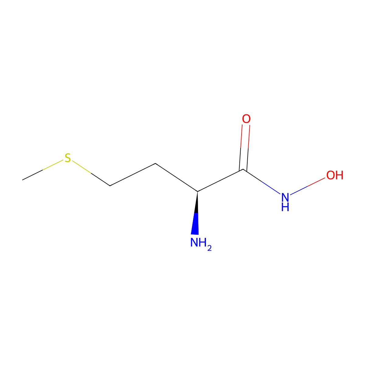 N-Hydroxy-L-methioninamide molecular structure, CAS 19253-87-3