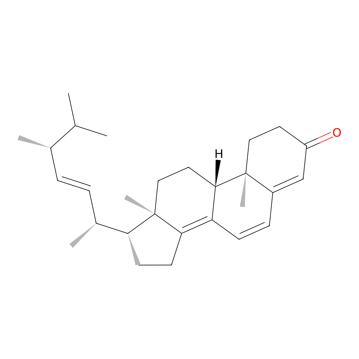Ergosta-4,6,8(14),22-Tetraen-3-One molecular structure, CAS 19254-69-4