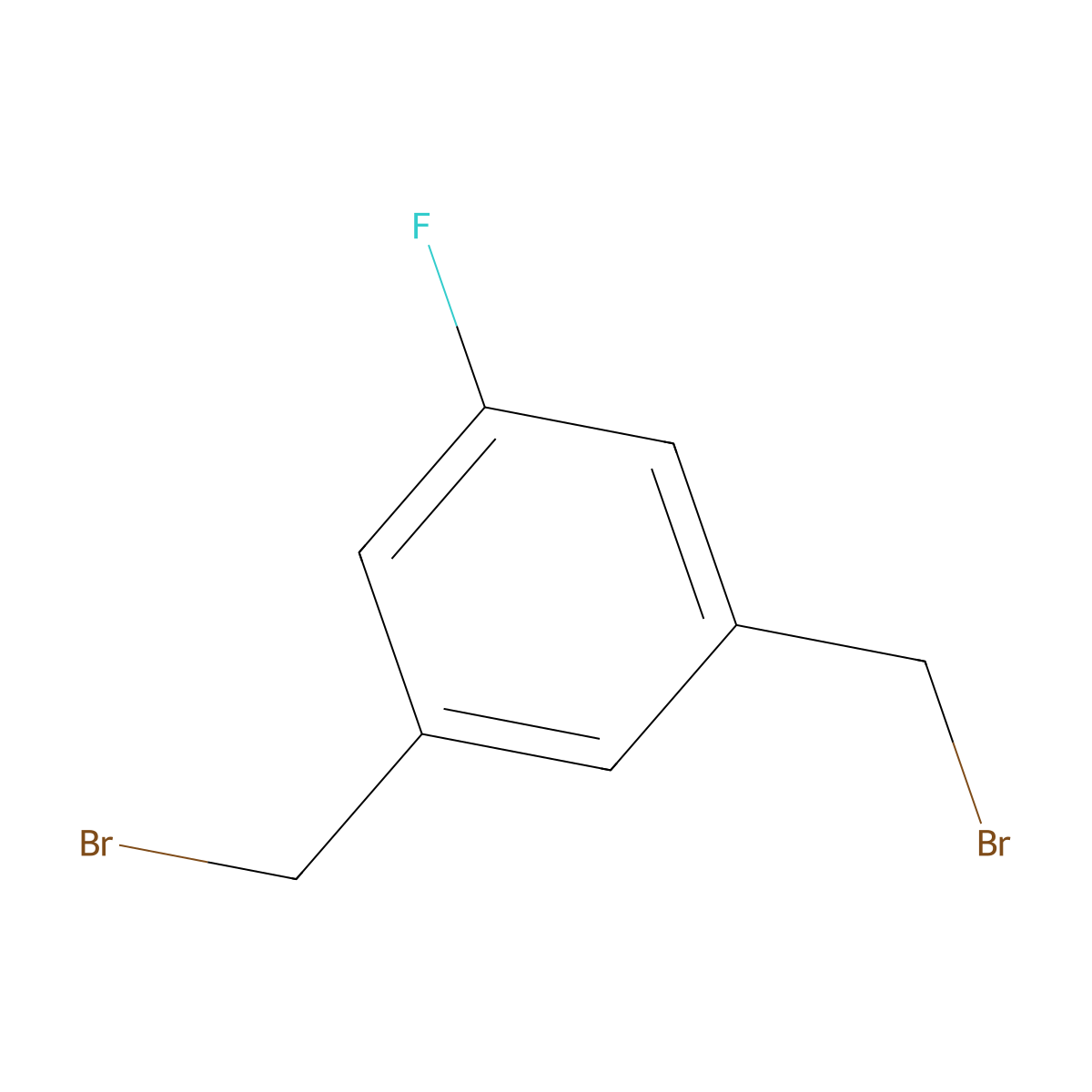1,3-Bis(bromomethyl)-5-fluorobenzene molecular structure, CAS 19254-80-9