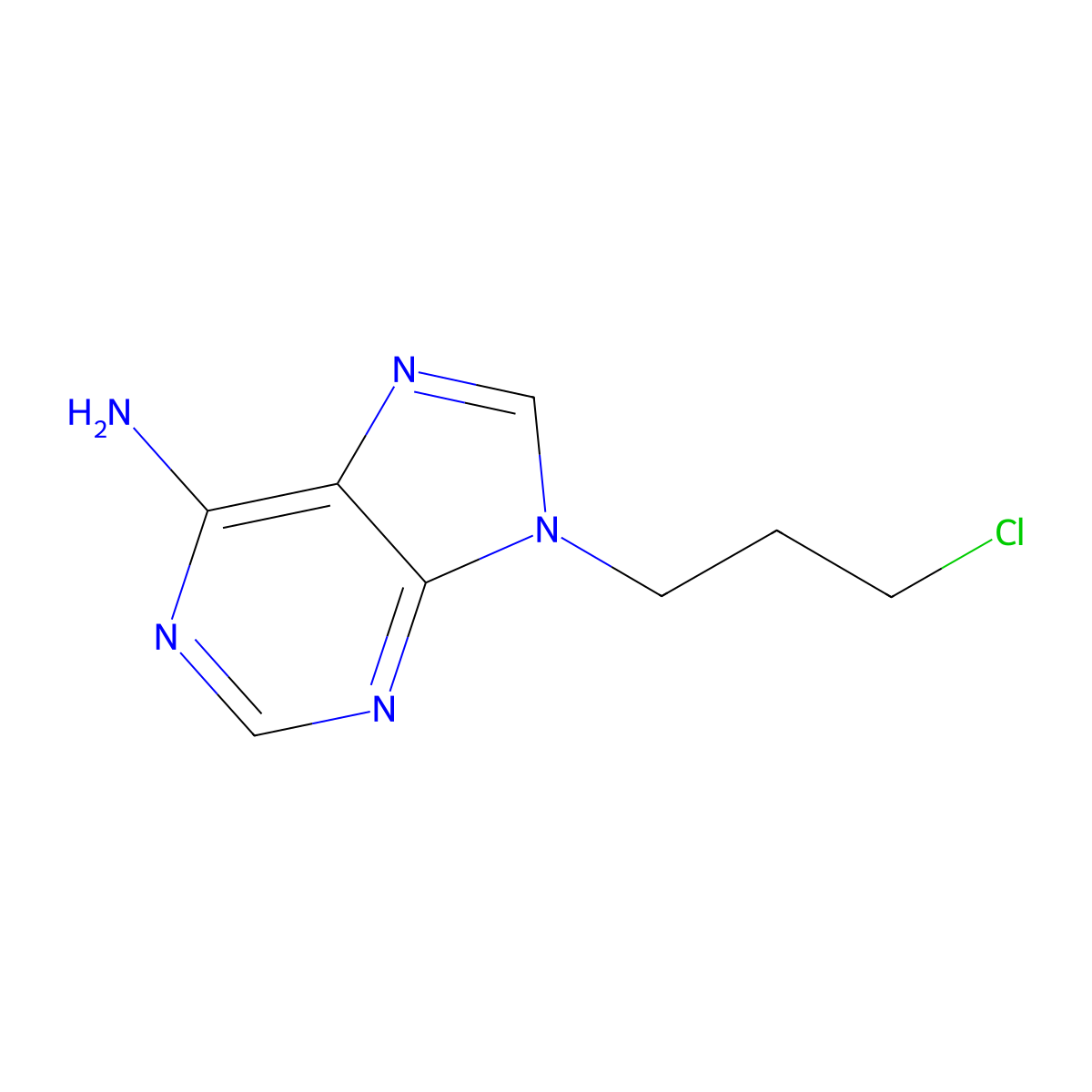9-(3-chloropropyl)-9H-purin-6-amine molecular structure, CAS 19255-49-3