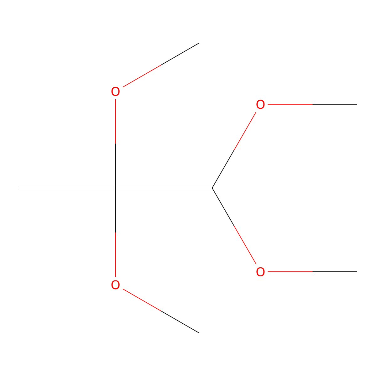 1,1,2,2-Tetramethoxypropane molecular structure, CAS 19255-83-5