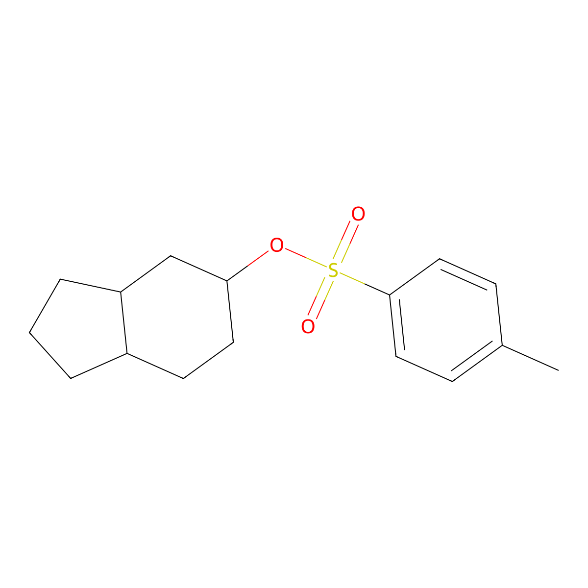 octahydro-1H-inden-5-yl 4-methylbenzene-1-sulfonate molecular structure, CAS 19256-54-3