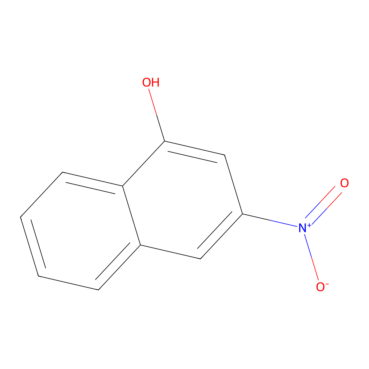 3-Nitronaphthalen-1-ol molecular structure, CAS 19256-80-5