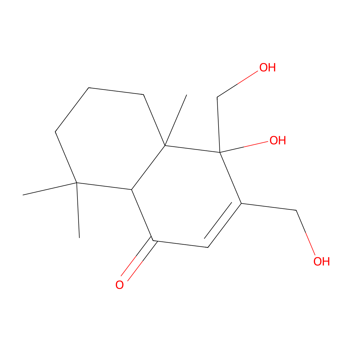 9alpha,11,12-Trihydroxydrim-7-en-6-one molecular structure, CAS 192566-65-7