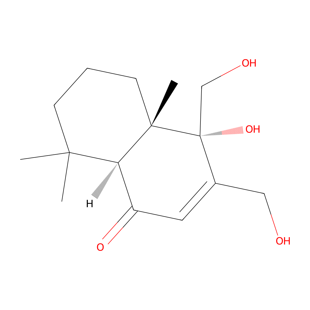 9alpha,11,12-Trihydroxydrim-7-en-6-one molecular structure, CAS 192566-65-7