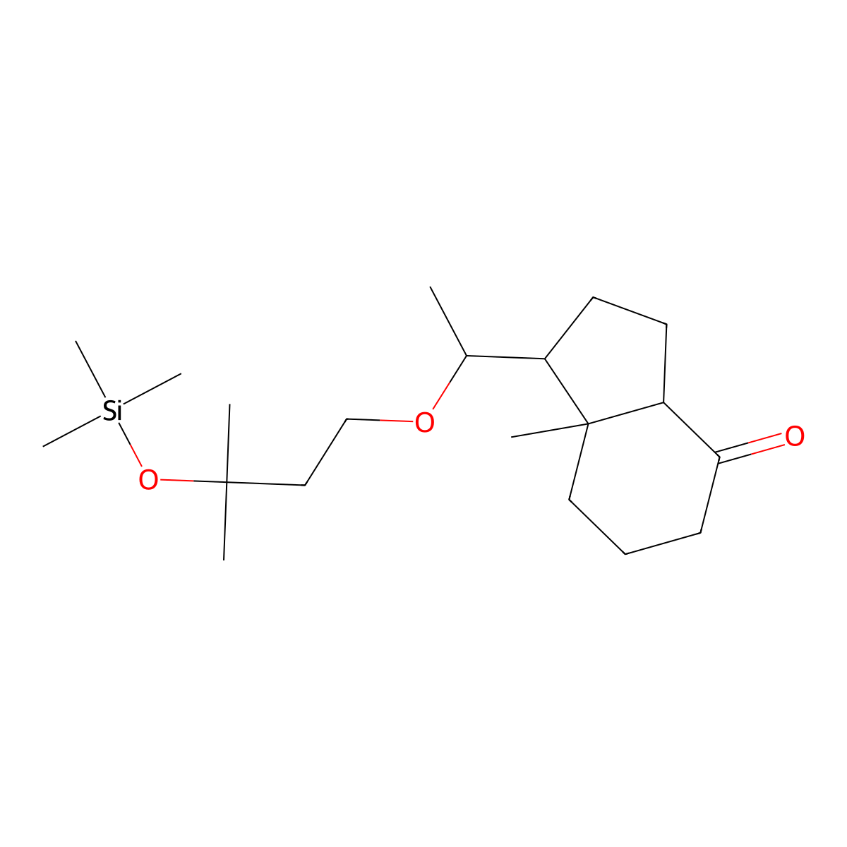 (1S,3AR,7aR)-7a-methyl-1-((S)-1-(3-methyl-3-((trimethylsilyl)oxy)butoxy)ethyl)hexahydro-1H-inden-4(2H)-one molecular structure, CAS 192573-33-4