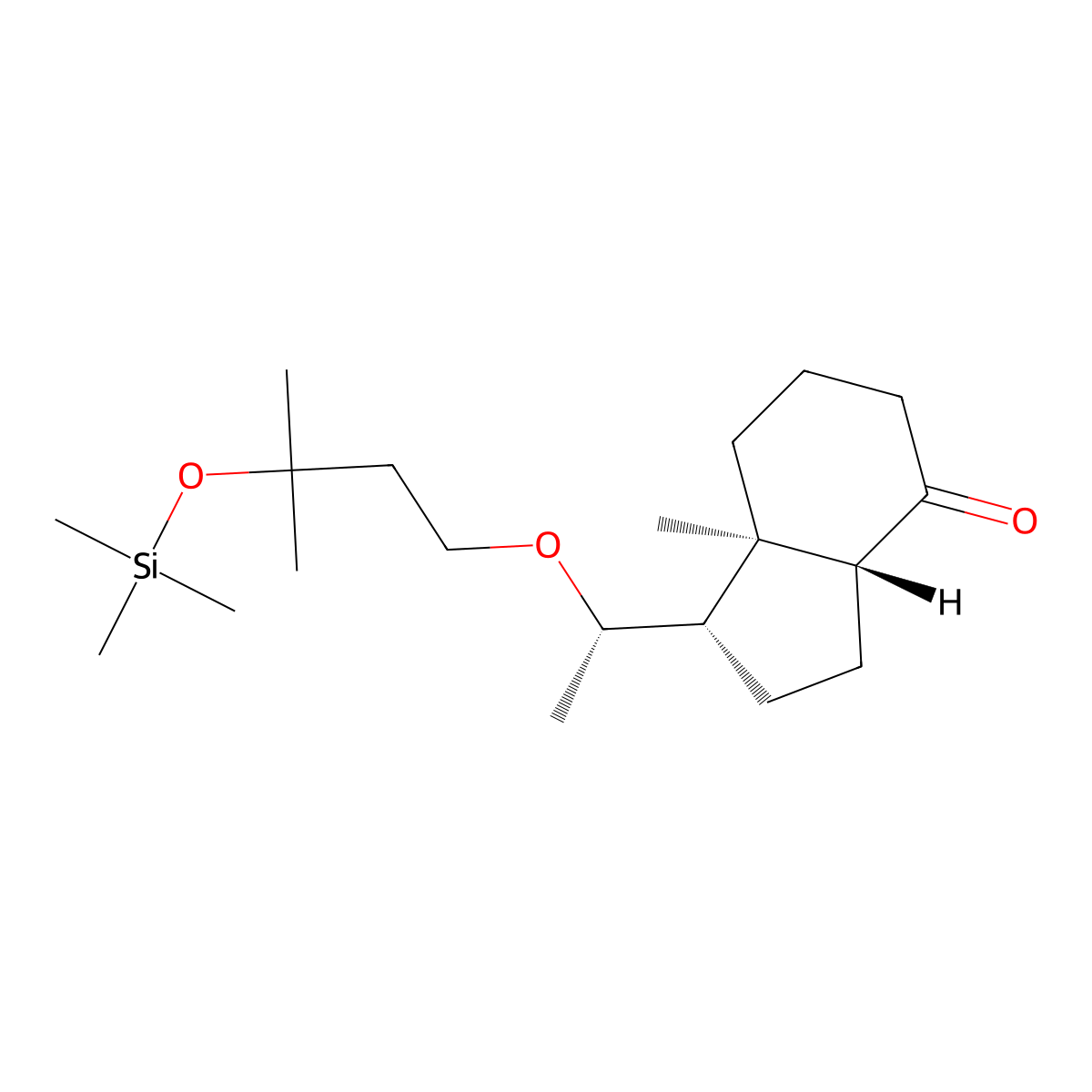 (1S,3AR,7aR)-7a-methyl-1-((S)-1-(3-methyl-3-((trimethylsilyl)oxy)butoxy)ethyl)hexahydro-1H-inden-4(2H)-one molecular structure, CAS 192573-33-4