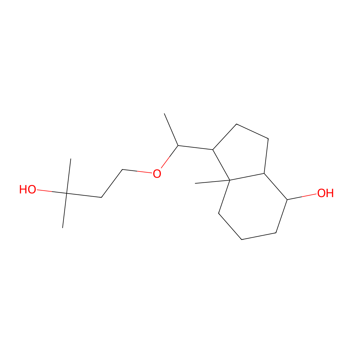 (1S,3aR,4S,7aS)-1-((S)-1-(3-hydroxy-3-methylbutoxy)ethyl)-7a-methyloctahydro-1H-inden-4-ol molecular structure, CAS 192573-37-8