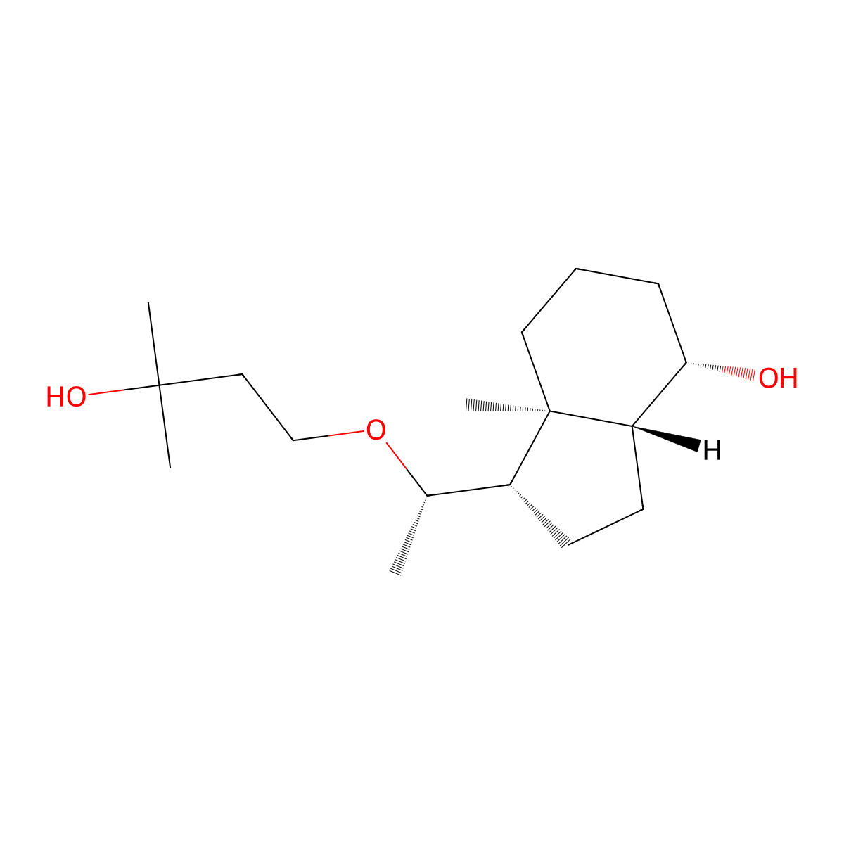 (1S,3aR,4S,7aS)-1-((S)-1-(3-hydroxy-3-methylbutoxy)ethyl)-7a-methyloctahydro-1H-inden-4-ol molecular structure, CAS 192573-37-8