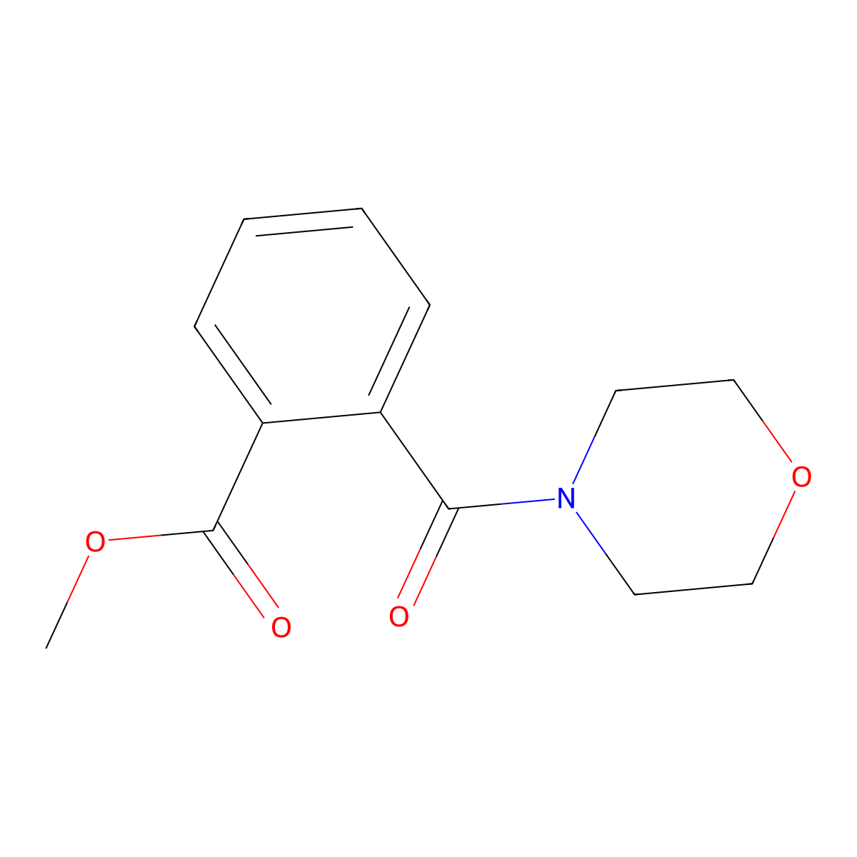 Methyl 2-(morpholine-4-carbonyl)benzoate molecular structure, CAS 192573-74-3