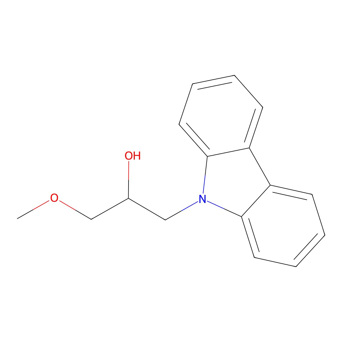 1-(9H-carbazol-9-yl)-3-methoxypropan-2-ol molecular structure, CAS 192576-07-1