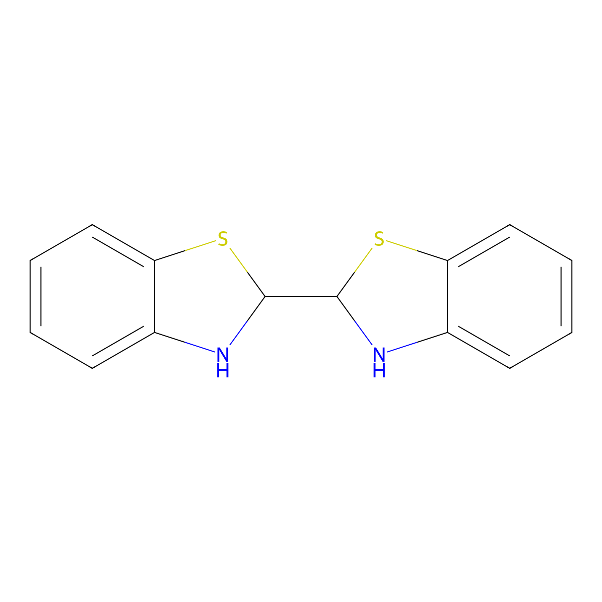 2,2',3,3'-Tetrahydro-2,2'-bi-1,3-benzothiazole molecular structure, CAS 19258-20-9