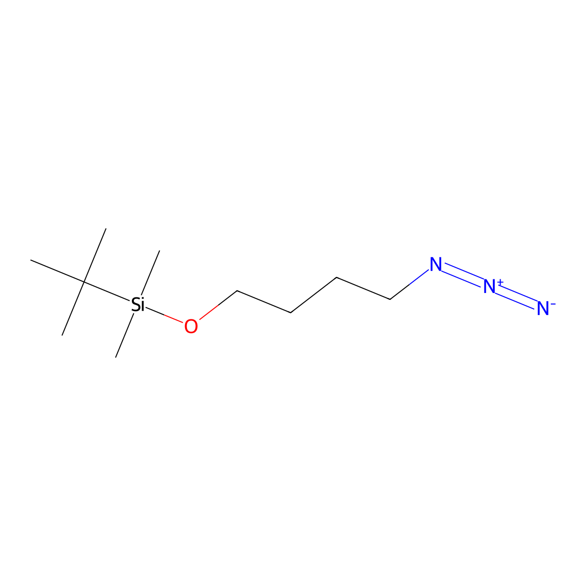 (4-Azidobutoxy)(tert-butyl)dimethylsilane molecular structure, CAS 192586-55-3