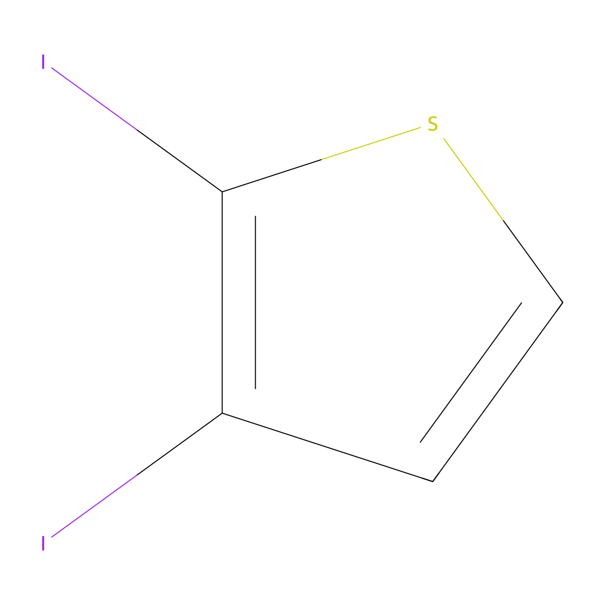 2,3-Diiodothiophene molecular structure, CAS 19259-05-3