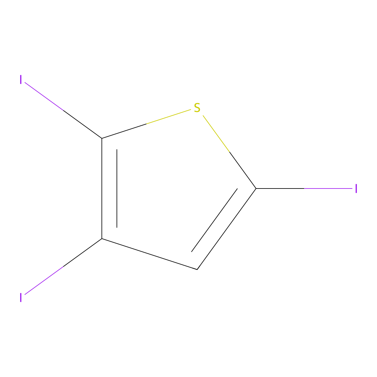 Thiophene, 2,3,5-triiodo- molecular structure, CAS 19259-10-0