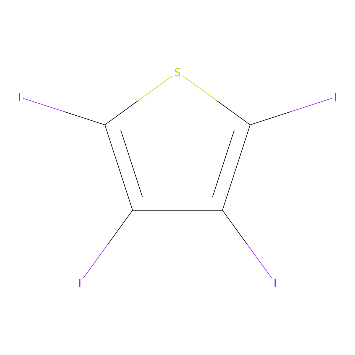 2,3,4,5-Tetraiodothiophene molecular structure, CAS 19259-11-1