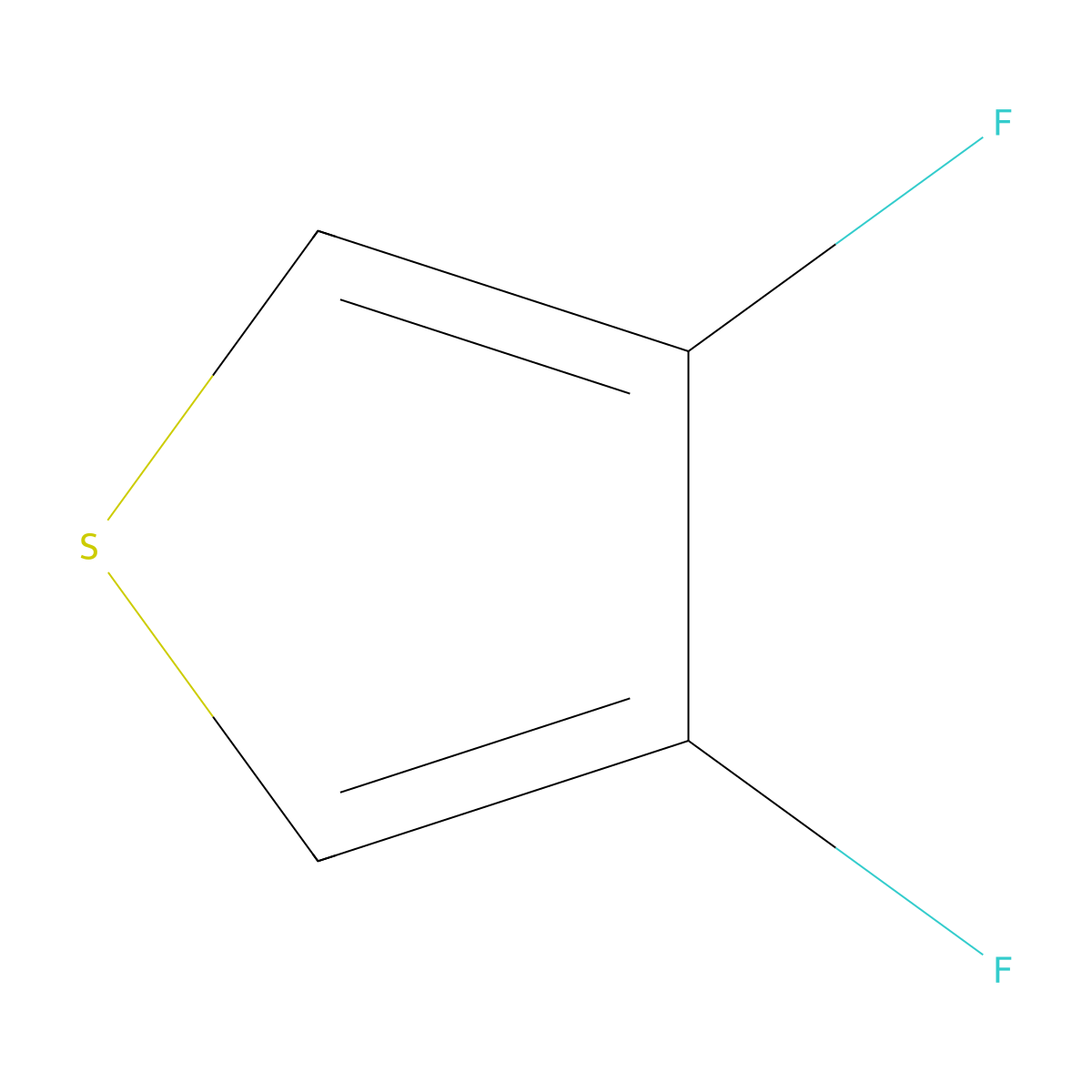3,4-Difluorothiophene molecular structure, CAS 19259-15-5